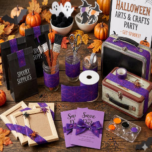 Roze Zwarte Weduwe Spinnenweb Kunst Halloween Patr Lint