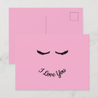 Roze zwarte wimpers Glam gepersonaliseerd