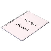 Roze Zwarte Wimpers Notitieboek (Linkerzijde)