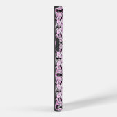 Roze zwarte witte Abstracte Curvy Herhalingspatroo Case-Mate iPhone Case (Achterkant / Rechts)