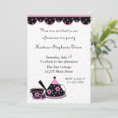 Roze, Zwarte & Witte de Uitnodiging van de Partij  (Staand voorkant)