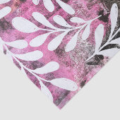 Roze zwarte witte Floral Abstracte ontkoppeling va Tissuepapier (Detail)