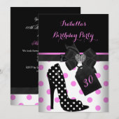 Roze zwarte witte hartstikke stippen zijn de afgel kaart (Voorkant / Achterkant)