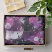 Roze zwarte witte verfplaat Abstracte ontkoppeling Tissuepapier (Geschenk)