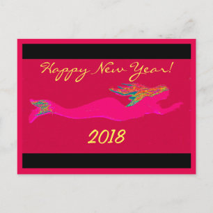 roze zwembad 2018 feestdagenkaart
