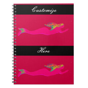 roze zwemblazen rood/zwart notitieboek