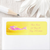 roze zwemmermaid return address label (Insitu)