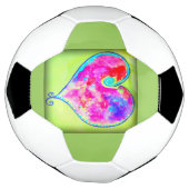 roze zwenkhart voetbal (Gedraaid)