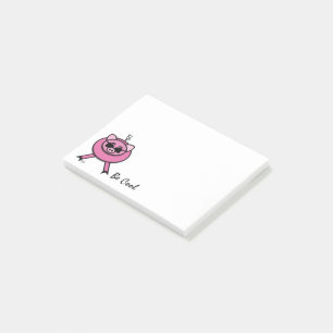 Roze zwijn in zonnebrillen post-it® notes