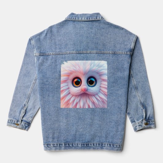 Rozeachtig Schattig Denim Jacket (Achterkant)