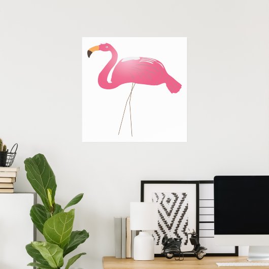 rozeFlamingo2 Poster (Thuiskantoor)