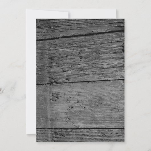 Rozemarijn en rustieke houten bruiloft kaart (Achterkant)