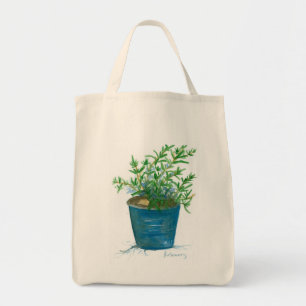 Rozemarijn Kruid Plant Tuin Waterverf Schilderen Tote Bag