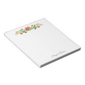 Rozemarijn rood en roze Notitieblok (Schuin)