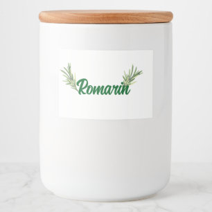 Rozemarijn Voedselcontainer Etiket