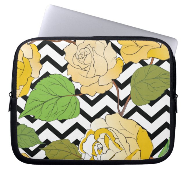 Rozen 12 laptop sleeve (Voorkant)