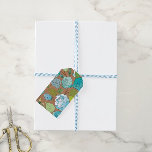 Rozen 25 cadeaulabel (Met Touw)