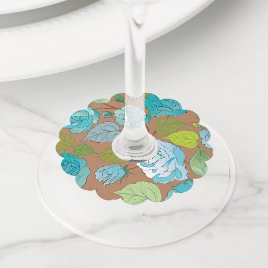 Rozen 25 wijnglaslabel (Dichtbij)