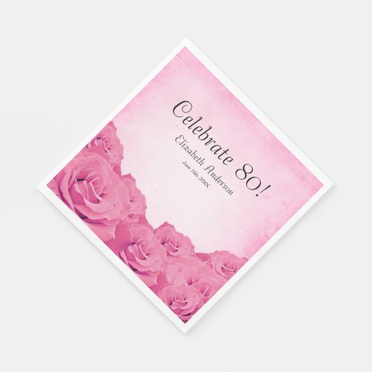 Rozen 80ste verjaardagsfeestje Servet (Hoek)