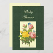  Rozen Aangepaste Babydouches Kaart (Voorkant / Achterkant)