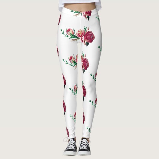 Rozen - Aangepaste Leggings (Voorkant)
