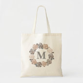 Rozen Aangepaste monogram canvas tas (Voorkant)