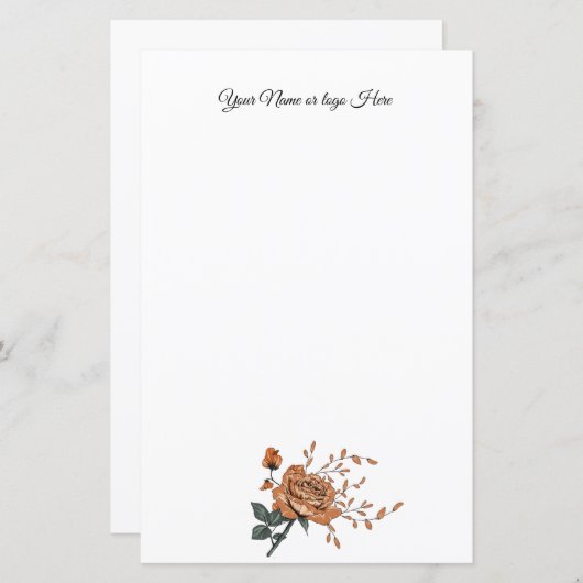 Rozen - Aangepaste schrijfbenodigdheden (Voorkant / Achterkant)