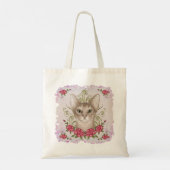 Rozen Abyssinian Cat canvas tas (Achterkant)