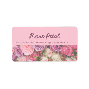 Rozen adreslabel Therosegarden Etiket