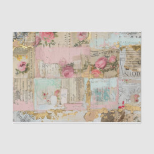 Rozen Antiek Collage Pattern Tissuepapier