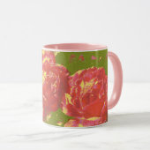 Rozen Art Roze Geel Abstracte Mok (Voorkant rechts)