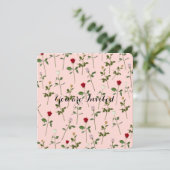 Rozen Baby shower Kaart (Staand voorkant)