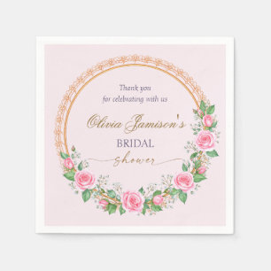Rozen & Baby's Breath Bridal Krans Dank u Servet