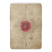  Rozen badmat, beige & rood Badmat (Voorkant Verticaal)