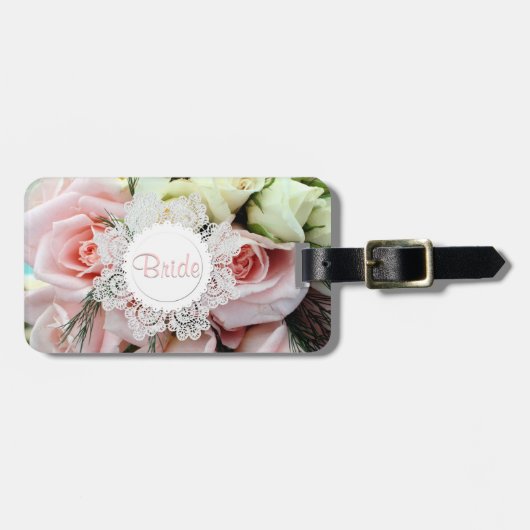 Rozen Bagagelabel van de Aangepaste Bride (Voorkant horizontaal)