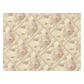 Rozen beige ingelijst tafelkleed