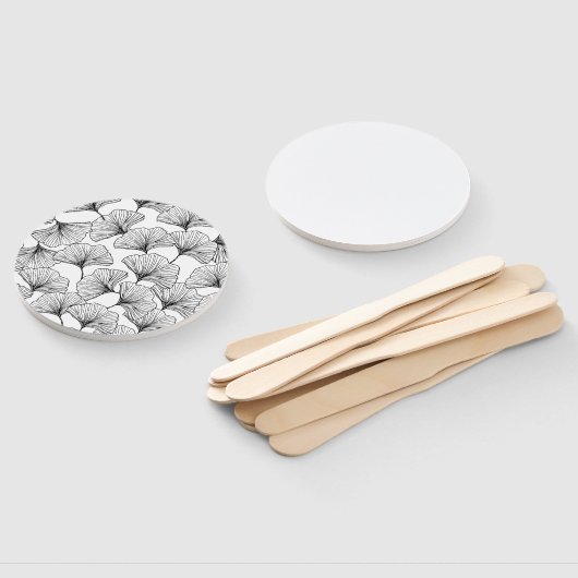 rozen bladen handwaaier (Niet-gemonteerd)