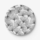 rozen bladen papieren bordje (Voorkant)