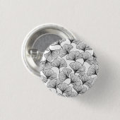 rozen bladen ronde button 3,2 cm (Voorkant /achterkant)