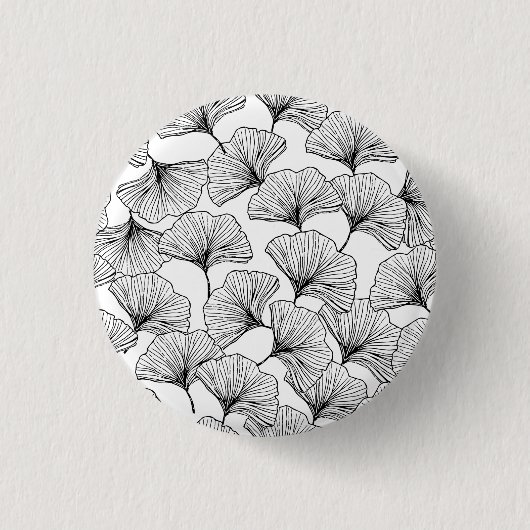 rozen bladen ronde button 3,2 cm (Voorkant)