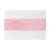 Rozen bladeren Blush Soap Band Wrap Uitnodigingen Wikkel (Achterkant Voorbeeld)
