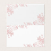 rozen blanco plaats kaart visitekaartjes (Buitenkant ongevouwen)