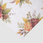 Rozen bloedig Burgundy Pattern Antiek Weddings Tissuepapier (Detail)