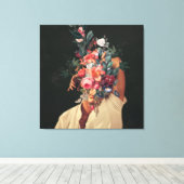 Rozen bloeien elke keer canvas afdruk (Insitu (Houten vloer))