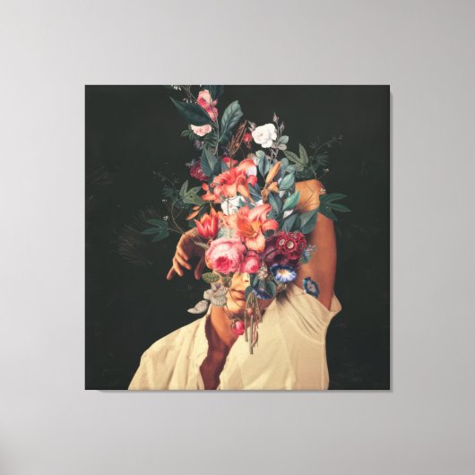 Rozen bloeien elke keer canvas afdruk (Voorkant)