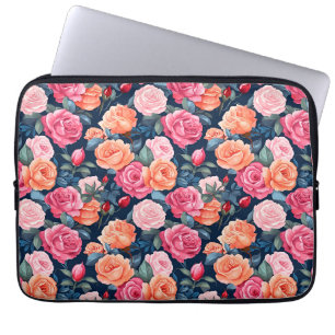 Rozen Bloeiende Bloemen Patroon-80037 Laptop Sleeve