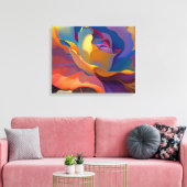 Rozen bloem, abstracte full colour, print op aanvr (Insitu (Woonkamer))