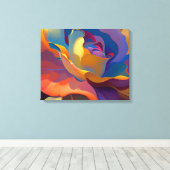 Rozen bloem, abstracte full colour, print op aanvr (Insitu (Houten vloer))
