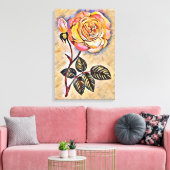 Rozen bloem canvas afdruk (Insitu (Woonkamer))