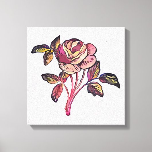 Rozen bloem canvas afdruk (Voorkant)